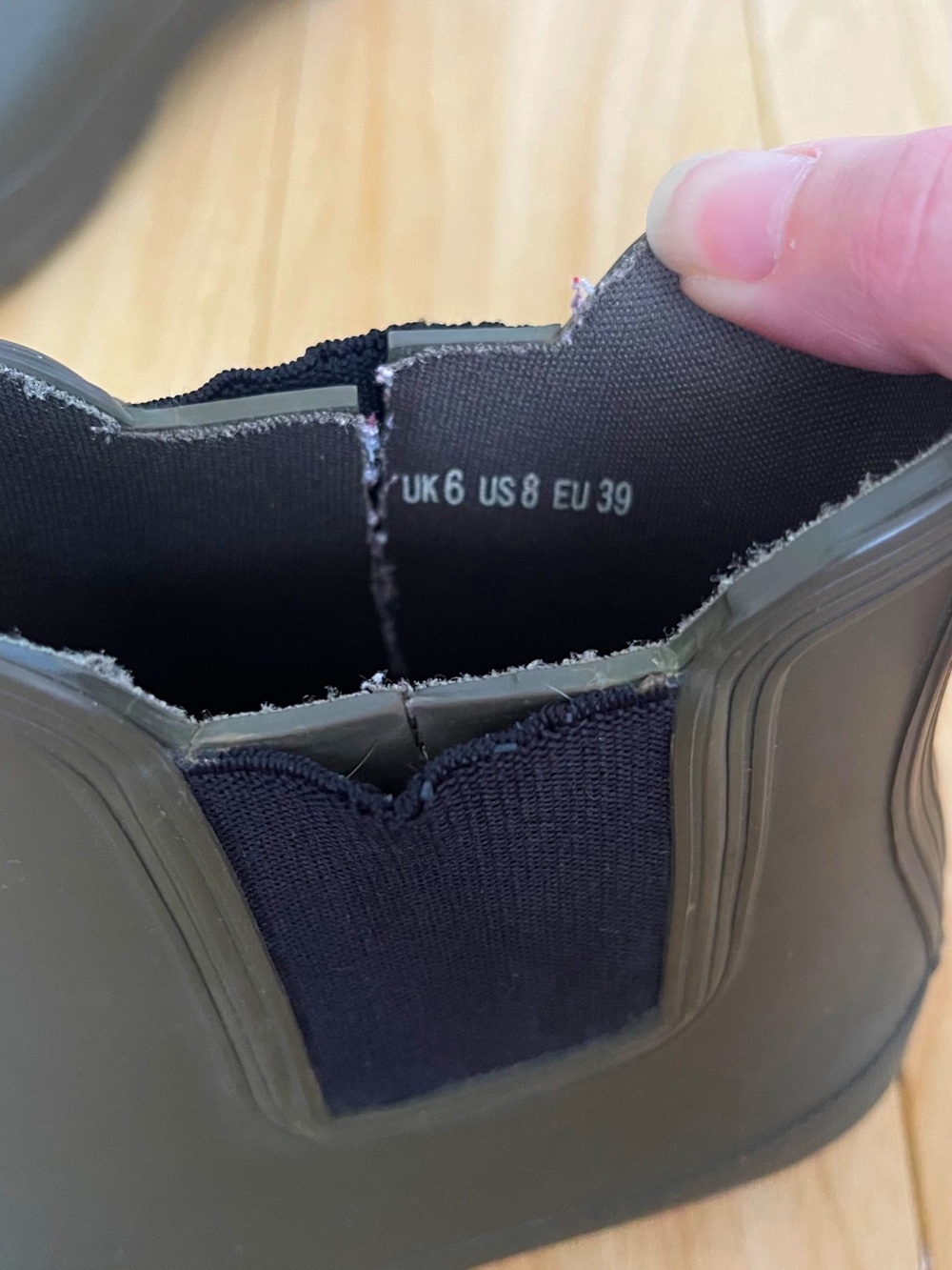 Hunter Olive Green Chelsea Rain Ankle Boots - Picture 3 of 4